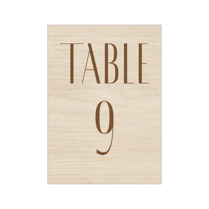 Numéros de table en bois modèle 4