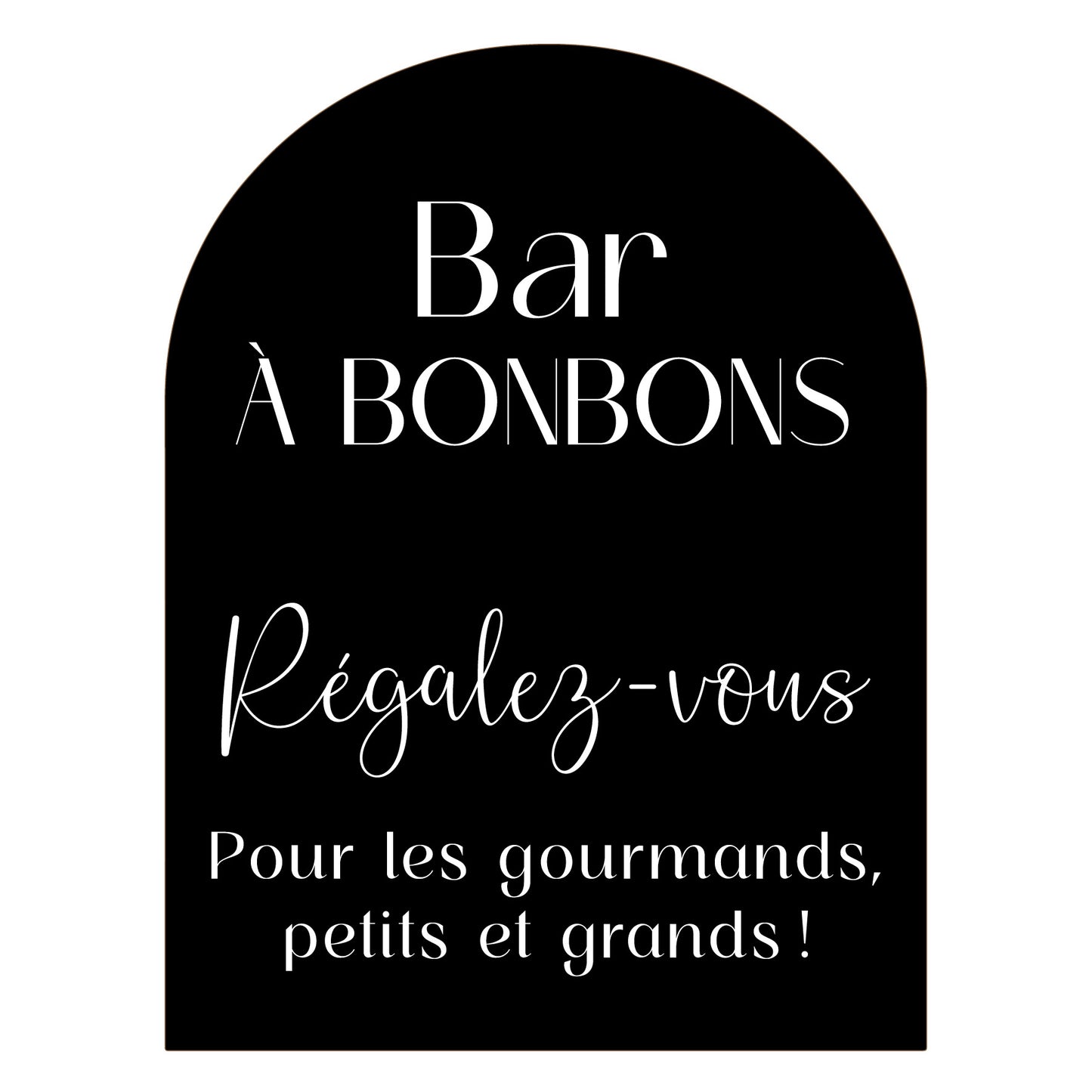 Location panneau Bar à Bonbons chic