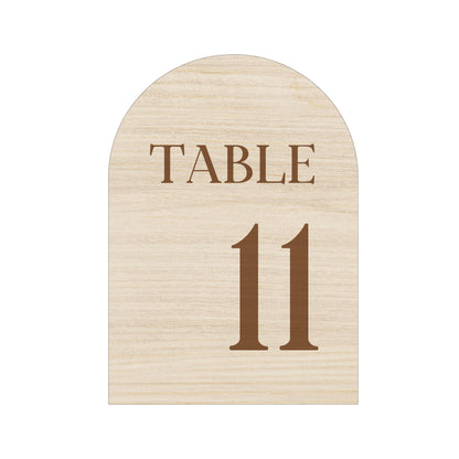 Location numéros de table en bois modèle 2