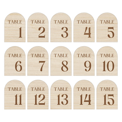 Location numéros de table en bois modèle 2