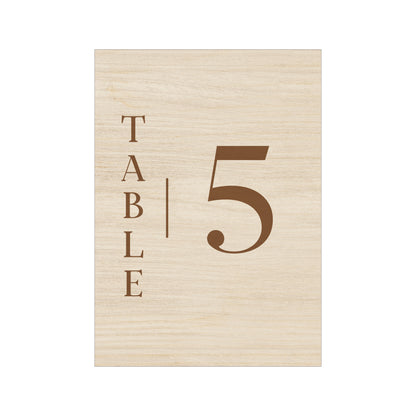 Numéros de table en bois modèle 3