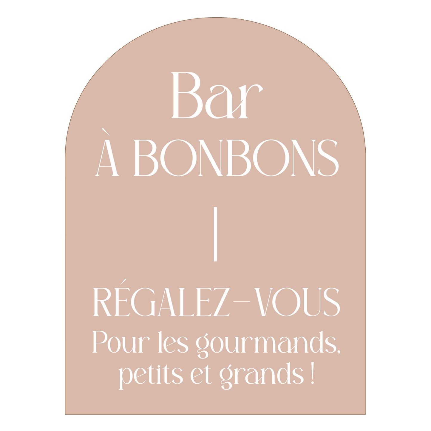 Location panneau Bar à Bonbons rosé