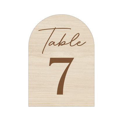 Location numéros de table en bois modèle 1