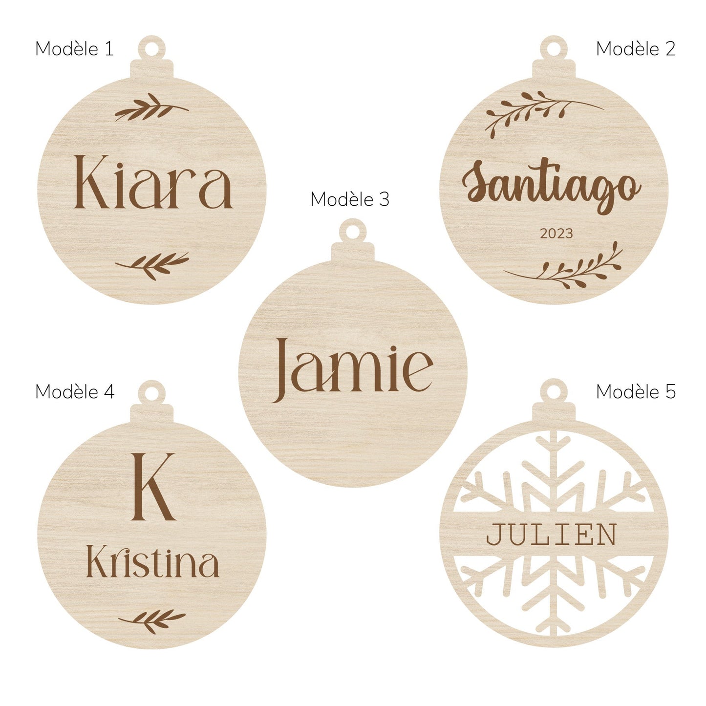 Set mit 4 Weihnachtskugeln – 8Ø 