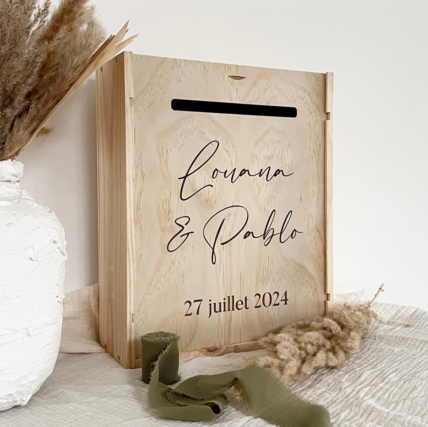 Hochzeitsurne, Holz, personalisiert, MIETE